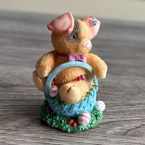 Vintage 1996 Enesco This Little Piggy "Hoggin' The Candy" Figurine #207756 IOB